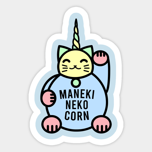 Kittycorn Lucky Cat Sticker by Electrovista